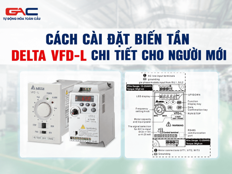 cài đặt biến tần Delta VFD-L