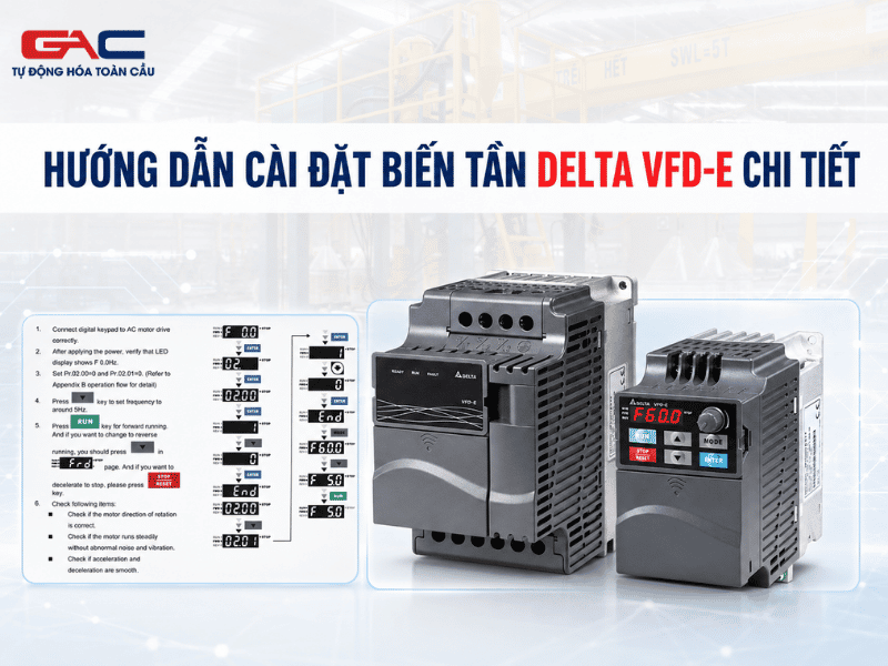 cài đặt biến tần Delta VFD-E