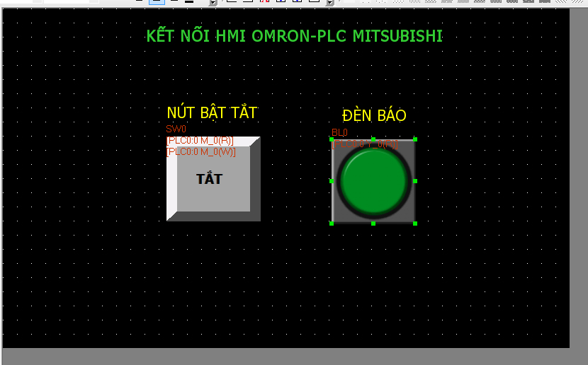 kết nối HMI Omron với PLC Delta