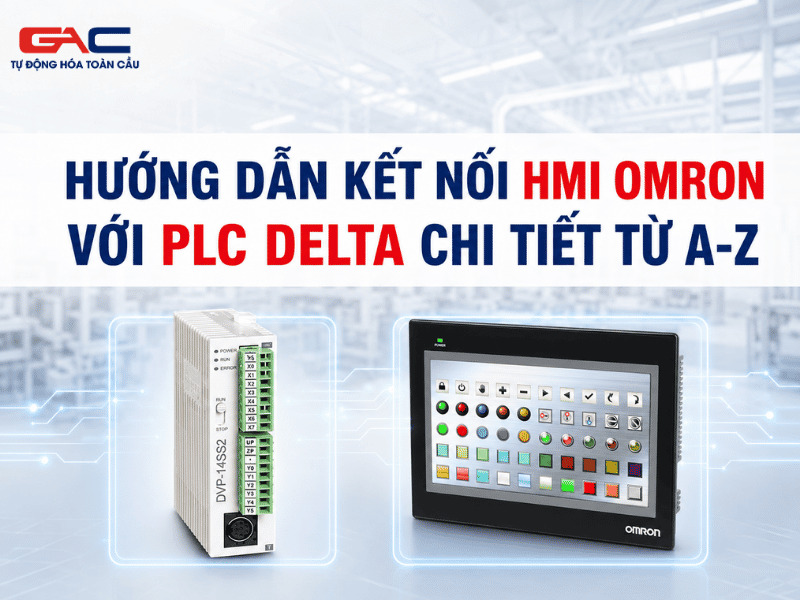 kết nối HMI Omron với PLC Delta